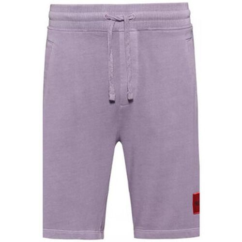 Short Short en coton Diz D Relaxed Fit Mauve - BOSS - Modalova