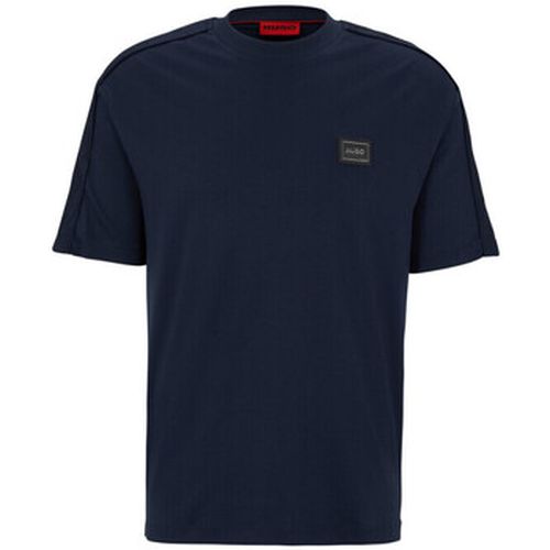 T-shirt T-SHIRT FONCÉ EN COTON INTERLOCK À LOGO ENCADRÉ DALIX H - BOSS - Modalova