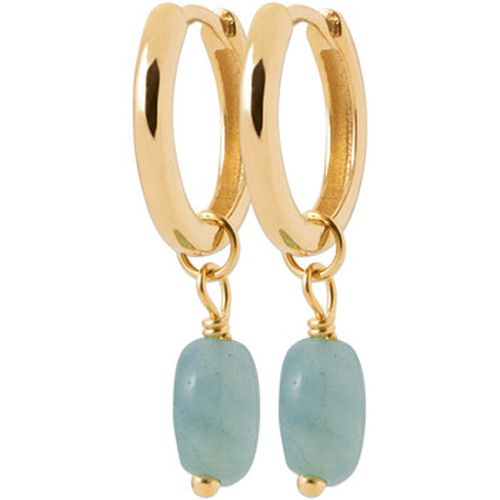 Boucles oreilles Boucles d'oreilles créoles amazonite - Brillaxis - Modalova