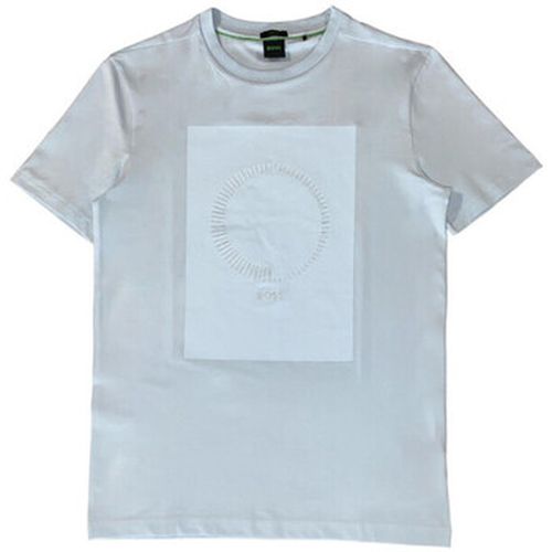 T-shirt T-SHIRT EN COTON STRETCH À MOTIF ARTISTIQUE IMPRIMÉ ET BRODÉ - BOSS - Modalova