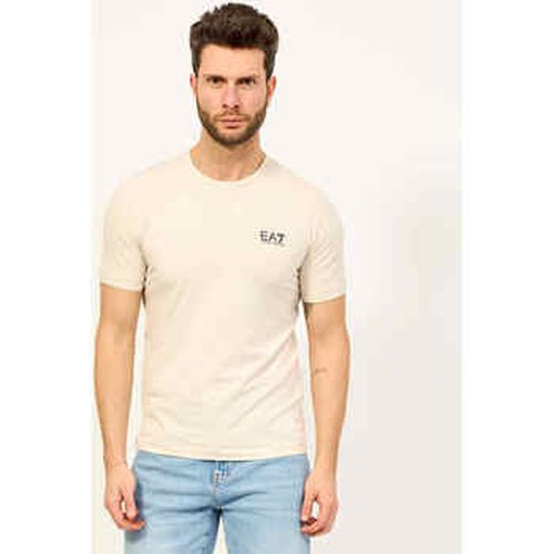 T-shirt T-shirt col rond en coton avec logo - Emporio Armani EA7 - Modalova