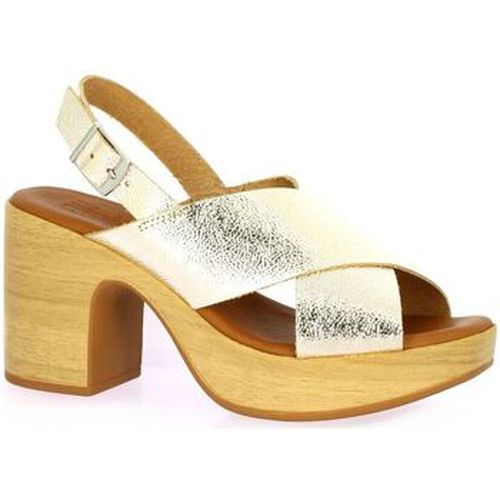 Sandales Nu pieds cuir laminé champagne - Oh My Sandals - Modalova