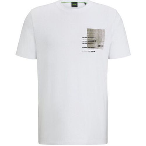 T-shirt T-SHIRT REGULAR FIT EN COTON MÉLANGÉ AVEC MOTIF A - BOSS - Modalova