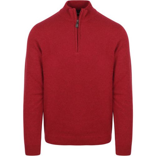 Sweat-shirt Pull Demi-Zip Laine D'agneau Rouge - Suitable - Modalova