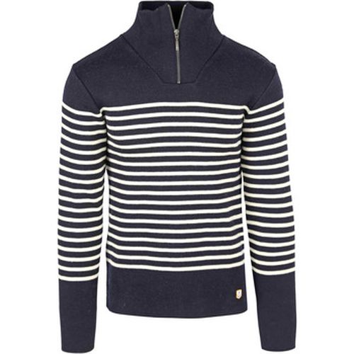 Sweat-shirt Camionneur Half Zip Pull laine rayé marine - Armor Lux - Modalova