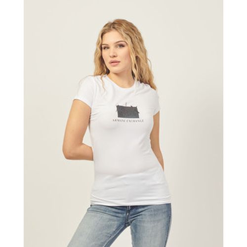 T-shirt T-shirt à col rond coupe slim Armani Sustainability Values - EAX - Modalova