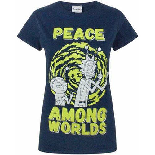 T-shirt Peace Among Worlds - Rick And Morty - Modalova