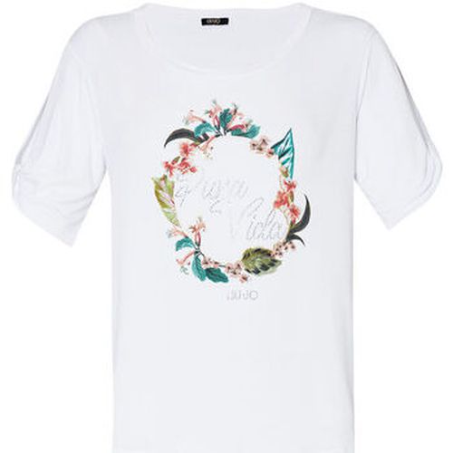 T-shirt T-shirt avec imprimé jungle et strass - Liu Jo - Modalova