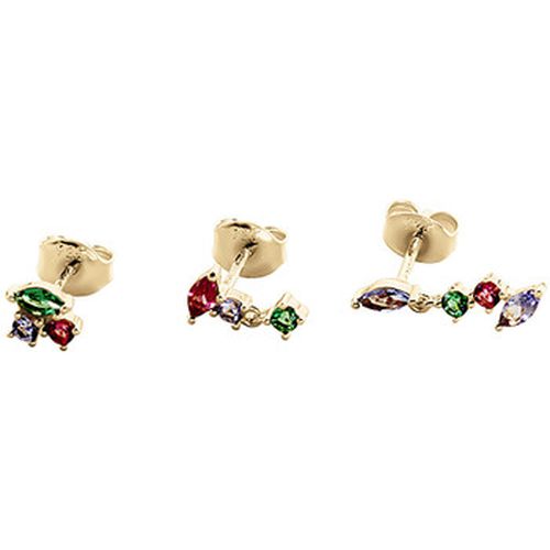 Boucles oreilles Set de trois piercings puces argent Amas doré - Agatha Ruiz de la Prada - Modalova