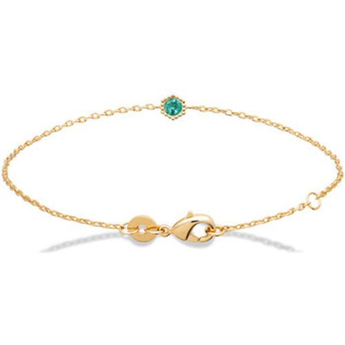 Bracelets Bracelet solitaire vert plaqué or - Brillaxis - Modalova