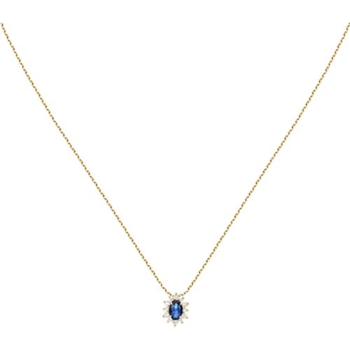 Bijoux Collier en or jaune recyclé 375/1000 et saphir de synthèse - Live Diamond - Modalova