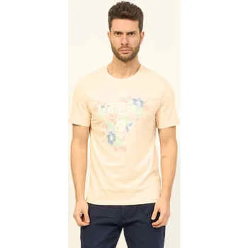 T-shirt T-shirt à col rond en coton avec logo imprimé - Guess - Modalova