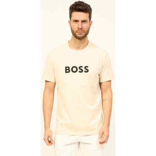 T-shirt T-shirt en jersey de coton avec logo - BOSS - Modalova