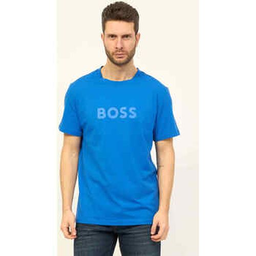 T-shirt T-shirt en jersey de coton avec logo - BOSS - Modalova