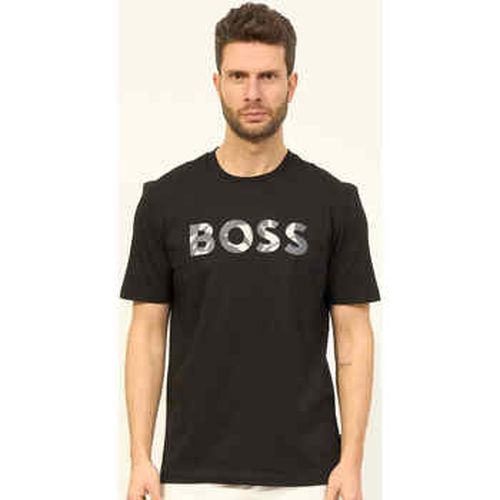 T-shirt T-shirt avec logo argenté - BOSS - Modalova