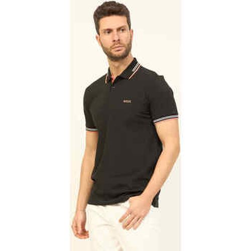 T-shirt Polo coupe slim à rayures contrastées - BOSS - Modalova