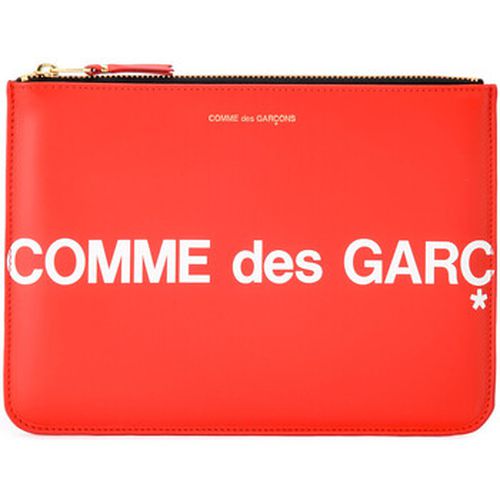 Portefeuille Enveloppe Comme Des Garçons Wallet Huge Logo en cuir rouge - Comme Des Garcons - Modalova