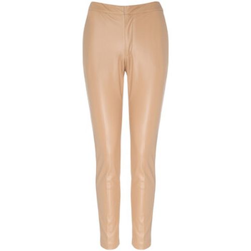 Pantalon Pantalon en cuir végétalien de couleur camel - Twin Set - Modalova