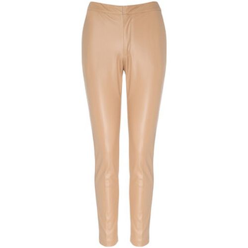 Pantalon Pantalon en cuir vegan de couleur camel - Twin Set - Modalova