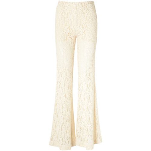 Pantalon Pantalon évasé en dentelle macramé ivoire - Twin Set - Modalova