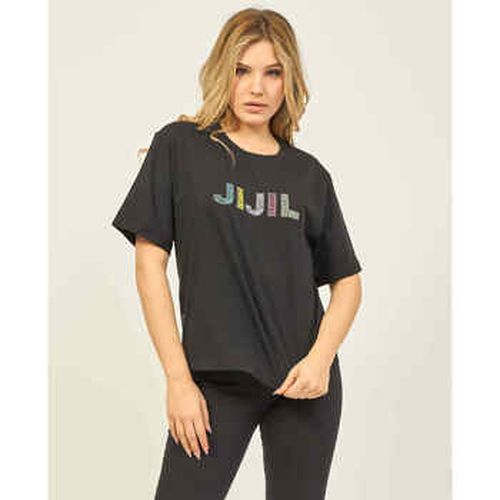 T-shirt T-shirt col rond avec strass colorés - Jijil - Modalova