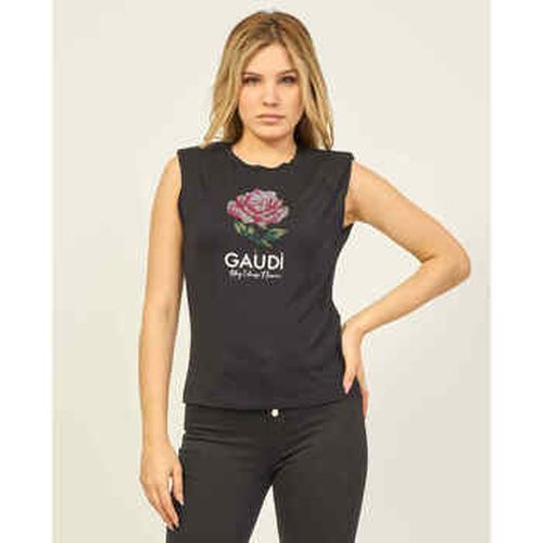 T-shirt Haut en jersey avec strass et logo - Gaudi - Modalova