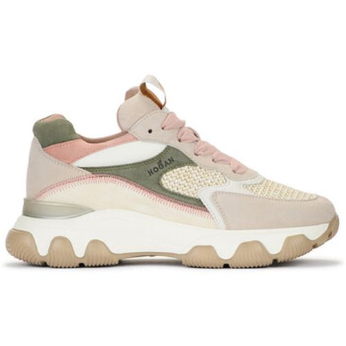 Baskets Baskets Hyperactive Mid Cut vert beige et rose - Hogan - Modalova