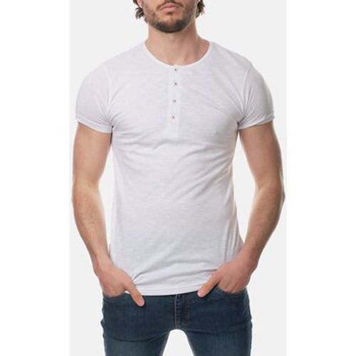 T-shirt T-shirt coton manches courtes col tunisien ELAM - Hopenlife - Modalova