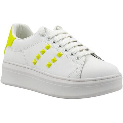 Bottines Sneaker Donna Giallo Fluo Bianco GACAW00023 - GaËlle Paris - Modalova