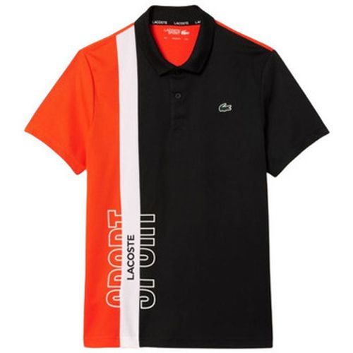 T-shirt POLOS TENNIS PERFORMANCE - NOIR/SUNRISE-BLANC - 3 - Lacoste - Modalova