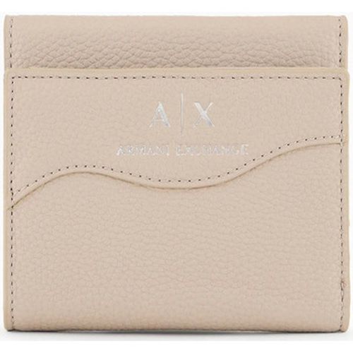 Portefeuille Mini porte-cartes AXE avec coutures façonnées - EAX - Modalova