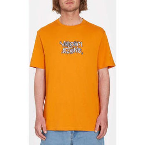 T-shirt Camiseta Justin Hager In Type SS - Saffron - Volcom - Modalova