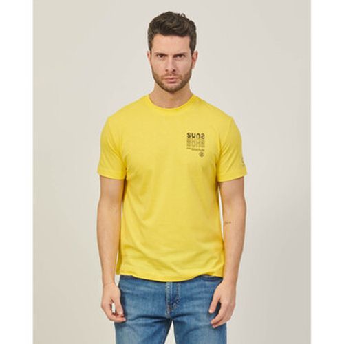 T-shirt T-shirt à col rond en coton avec logo multiple - Suns - Modalova