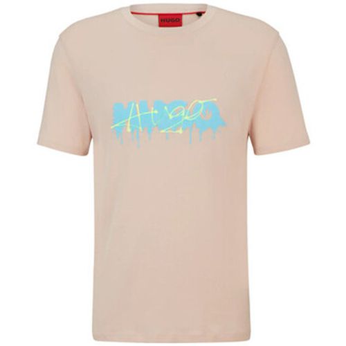 T-shirt T-SHIRT CLAIR EN JERSEY DE COTON AVEC DOUBLE LOGO - BOSS - Modalova