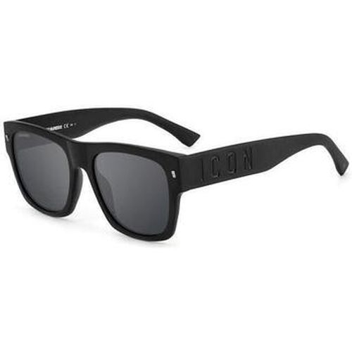 Lunettes de soleil ICON 0004/S Lunettes de soleil, Noir mat/Argent, 55 mm - Dsquared - Modalova