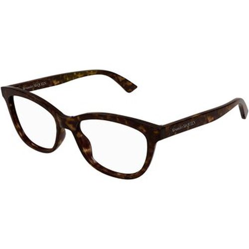 Lunettes de soleil AM0461O Cadres Optiques, Havana/Transparent, 53 mm - McQ Alexander McQueen - Modalova