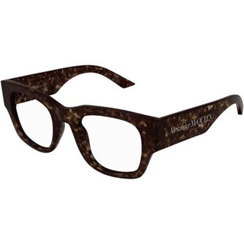 Lunettes de soleil AM0455O Cadres Optiques, Havana/Transparent, 50 mm - McQ Alexander McQueen - Modalova