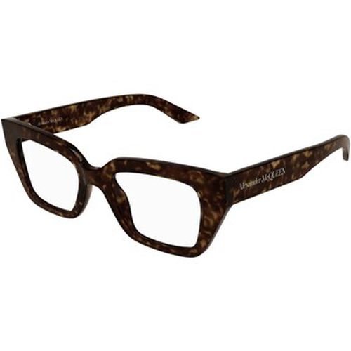 Lunettes de soleil AM0453O Cadres Optiques, Havana/Transparent, 49 mm - McQ Alexander McQueen - Modalova