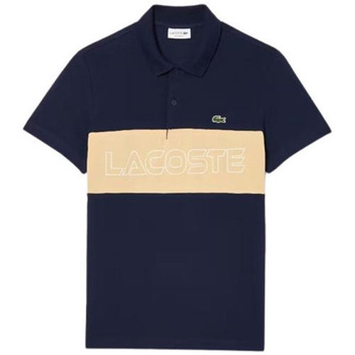 T-shirt POLO BLEU MARINE COLOR BLOCK - MARINE/CROISSANT - 4 - Lacoste - Modalova