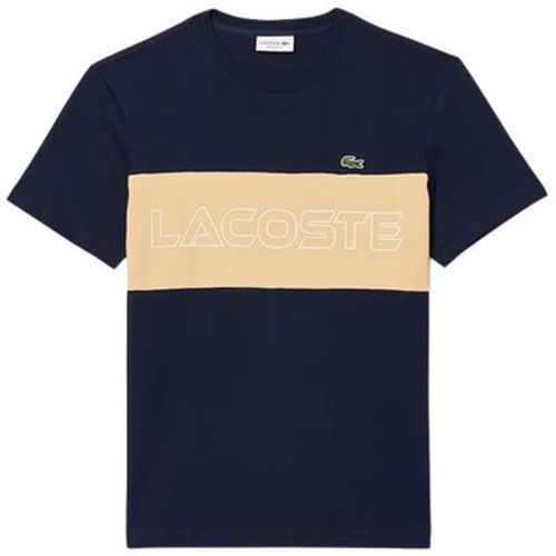 T-shirt TEE-SHIRT BLEU MARINE - MARINE/CROISSANT - 3 - Lacoste - Modalova