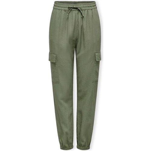 Pantalon Noos Caro Pull Up Trousers - Oil Green - Only - Modalova