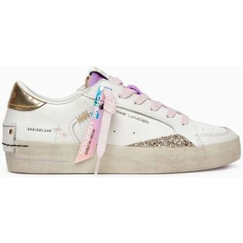 Baskets SK8 DELUXE 27102-PP6 WHITE/GOLD/PINK - Crime London - Modalova