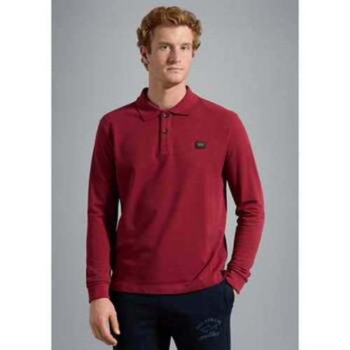 T-shirt Polo manches longues bordeaux - Paul & Shark - Modalova