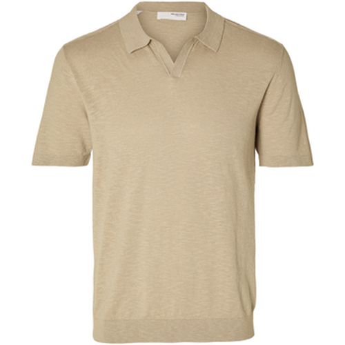 T-shirt Selected Polo lin et coton - Selected - Modalova