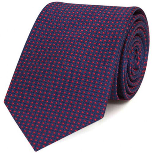 Cravates et accessoires Cravate pure soie marine à pois rouges - Bruce Field - Modalova