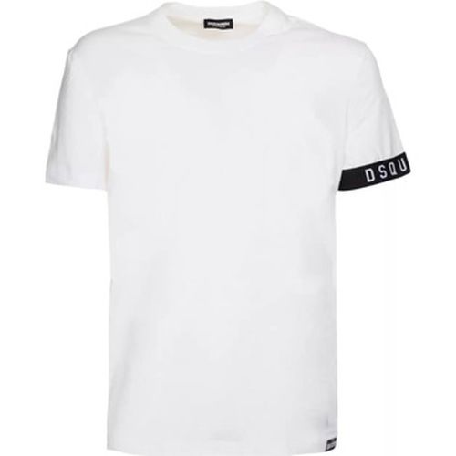T-shirt logo rayures blanches - Dsquared - Modalova