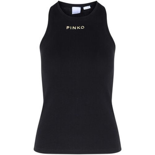 T-shirt Pinko Top côtelé noir - Pinko - Modalova