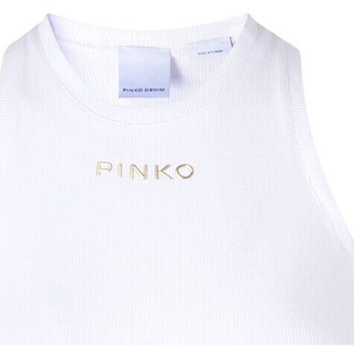 T-shirt Pinko Top côtelé blanc - Pinko - Modalova