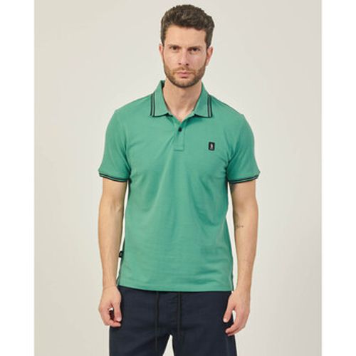 T-shirt Polo avec logo et rayures contrastés - Refrigue - Modalova