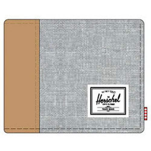 Portefeuille Hank Wallet Light Grey Crosshatch/Natural - Herschel - Modalova